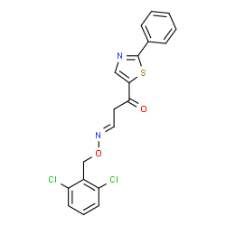 3-OXO-3-(2-PHENYL-1,3-THIAZOL-5-YL)PROPANAL O-(2,6-DICHLOROBENZYL)OXIME structure