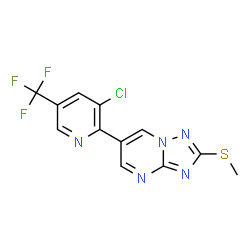 6-[3-Chloro-5-(trifluoromethyl)-2-pyridinyl]-2-(methylsulfanyl)[1,2,4]triazolo[1,5-a]pyrimidine结构式