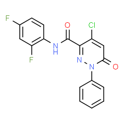 4-Chloro-N-(2,4-difluorophenyl)-6-oxo-1-phenyl-1,6-dihydro-3-pyridazinecarboxamide structure