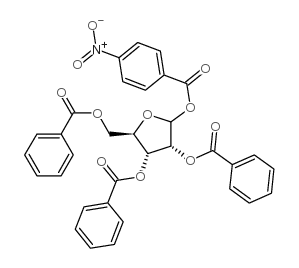 2,3,5-Tri-o-benzoyl-1-o-(p-nitrobenzoyl)-d-ribofuranose结构式