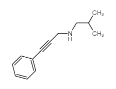 2-methyl-N-(3-phenylprop-2-ynyl)propan-1-amine structure