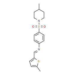 4-[(4-methyl-1-piperidinyl)sulfonyl]-N-[(5-methyl-2-thienyl)methylene]aniline Structure