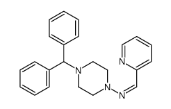 (E)-N-(4-benzhydrylpiperazin-1-yl)-1-pyridin-2-ylmethanimine结构式