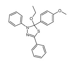 2-ethoxy-2-(4-methoxy-phenyl)-3,5-diphenyl-2,3-dihydro-[1,3,4]thiadiazole结构式