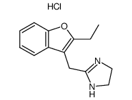 2-(2-ethyl-benzofuran-3-ylmethyl)-4,5-dihydro-1H-imidazole, hydrochloride Structure