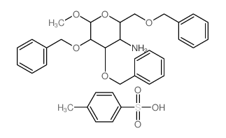 6-methoxy-4,5-bis(phenylmethoxy)-2-(phenylmethoxymethyl)oxan-3-amine; 4-methylbenzenesulfonic acid structure