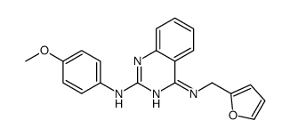 4-N-(furan-2-ylmethyl)-2-N-(4-methoxyphenyl)quinazoline-2,4-diamine结构式