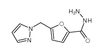 2-Furancarboxylicacid,5-(1H-pyrazol-1-ylmethyl)-,hydrazide(9CI)结构式