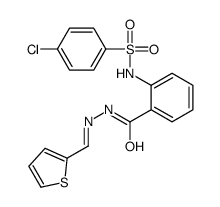 2-[(4-chlorophenyl)sulfonylamino]-N-(thiophen-2-ylmethylideneamino)benzamide结构式