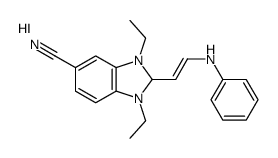 2-(2-anilinoethenyl)-1,3-diethyl-1,2-dihydrobenzimidazol-1-ium-5-carbonitrile,iodide结构式