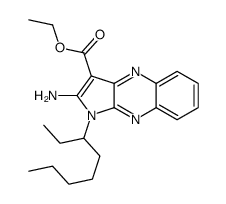 ethyl 2-amino-1-octan-3-ylpyrrolo[3,2-b]quinoxaline-3-carboxylate结构式