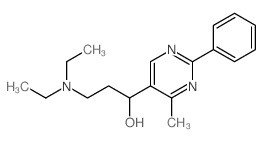 5-Pyrimidinemethanol, a-[2-(diethylamino)ethyl]-4-methyl-2-phenyl- structure