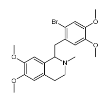 1-(2-bromo-4,5-dimethoxy-benzyl)-6,7-dimethoxy-2-methyl-1,2,3,4-tetrahydro-isoquinoline结构式