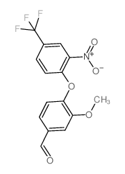 3-甲氧基-4-[2-硝基-4-(三氟甲基)苯氧基]-苯甲醛结构式