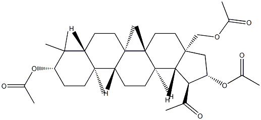 3β,21β,28-Tris(acetyloxy)-30-norlupan-20-one结构式