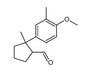2-(4-methoxy-3-methylphenyl)-2-methylcyclopentane-1-carbaldehyde结构式