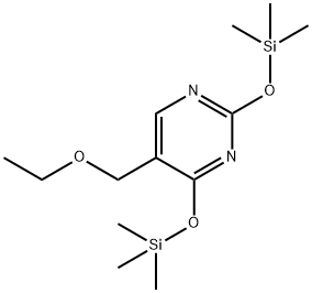 2,4-Bis[(trimethylsilyl)oxy]-5-(ethoxymethyl)pyrimidine结构式
