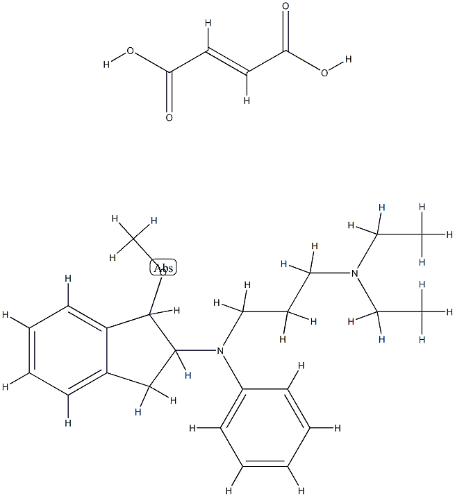 N-[(2,3-dihydro-1-methoxy-1H-inden-2-yl)-N',N'-diethyl-N-phenylpropane-1,3-bis(ylammonium) fumarate picture