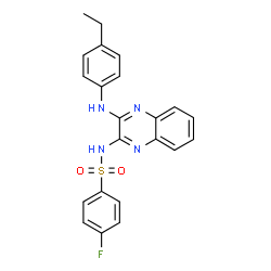 N-{3-[(4-ethylphenyl)amino]quinoxalin-2-yl}-4-fluorobenzenesulfonamide Structure