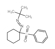 [1-(benzenesulfonyl)cyclohexyl]-tert-butyl-diazene structure