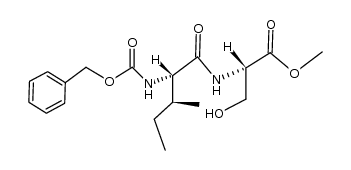 N-[N'-(benzyloxycarbonyl)-(2S,3S)-isoleucyl]-(S)-serine methylester结构式