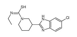 1-Piperidinecarbothioamide,3-(5-chloro-1H-benzimidazol-2-yl)-N-ethyl-(9CI) structure