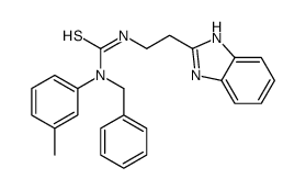 (9CI)-N-[2-(1H-苯并咪唑-2-基)乙基]-N-(3-甲基苯基)-N-(苯基甲基)-硫脲结构式