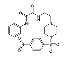N-[2-[4-(4-nitrophenyl)sulfonylpiperazin-1-yl]ethyl]-N'-phenyloxamide结构式
