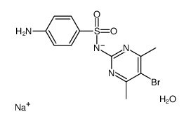 sodium,(4-aminophenyl)sulfonyl-(5-bromo-4,6-dimethylpyrimidin-2-yl)azanide,hydrate结构式