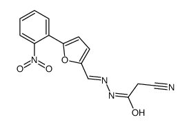 2-cyano-N-[(E)-[5-(2-nitrophenyl)furan-2-yl]methylideneamino]acetamide结构式