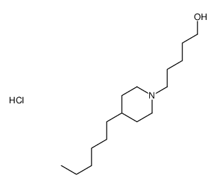 5-(4-hexylpiperidin-1-yl)pentan-1-ol,hydrochloride Structure