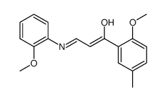 (E)-1-(2-Methoxy-5-methyl-phenyl)-3-[(E)-2-methoxy-phenylimino]-propen-1-ol Structure