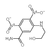 5-(2-hydroxyethylamino)-2,4-dinitro-benzamide结构式