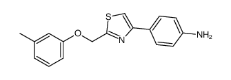 4-[2-[(3-methylphenoxy)methyl]-1,3-thiazol-4-yl]aniline结构式