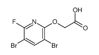 2-(3,5-dibromo-6-fluoropyridin-2-yl)oxyacetic acid Structure