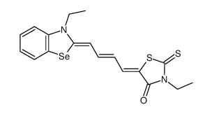 3-ethyl-5-[4-(3-ethyl-3H-benzoselenazol-2-ylidene)-but-2-enylidene]-2-thioxo-thiazolidin-4-one Structure