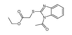 ethyl 2-(1-acetylbenzimidazol-2-yl)sulfanylacetate Structure