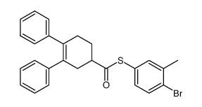 3,4-Diphenyl-cyclohex-3-enecarbothioic acid S-(4-bromo-3-methyl-phenyl) ester Structure