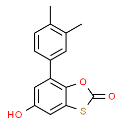 7-(3,4-Dimethylphenyl)-5-hydroxy-1,3-benzoxathiol-2-one结构式