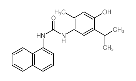 N-(4-Hydroxy-5-isopropyl-2-methylphenyl)-N-(1-naphthyl)urea structure