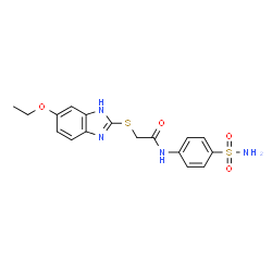 2-[(5-ethoxy-1H-benzimidazol-2-yl)sulfanyl]-N-(4-sulfamoylphenyl)acetamide Structure