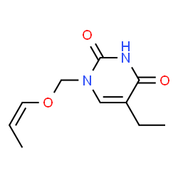 2,4(1H,3H)-Pyrimidinedione,5-ethyl-1-[(1-propenyloxy)methyl]-(9CI) Structure