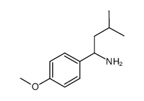1-(4-methoxyphenyl)-3-methylbutan-1-amine结构式