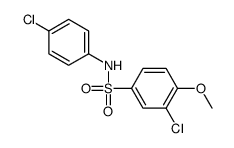3-chloro-N-(4-chlorophenyl)-4-methoxybenzenesulfonamide结构式