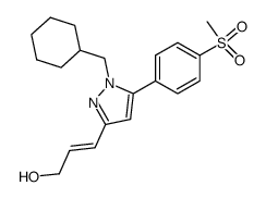 1-(3-((1E)-3-hydroxyprop-1-enyl)1-(cyclohexylmethyl)pyrazol-5-yl)-4-(methylsulfonyl)benzene Structure