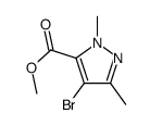 4-溴-1,3-二甲基-1H-吡唑-5-羧酸甲酯结构式