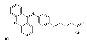 4-[4-(acridin-10-ium-9-ylamino)phenoxy]butanoic acid,chloride结构式
