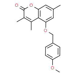 5-[(4-methoxyphenyl)methoxy]-3,4,7-trimethylchromen-2-one结构式