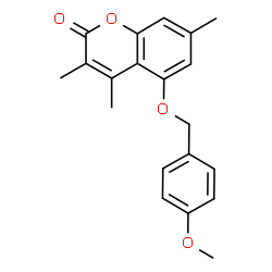 5-[(4-methoxyphenyl)methoxy]-3,4,7-trimethylchromen-2-one structure