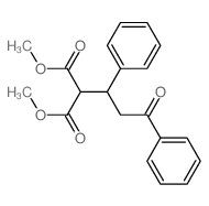 Propanedioic acid,2-(3-oxo-1,3-diphenylpropyl)-, 1,3-dimethyl ester Structure